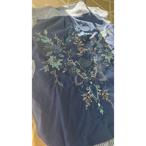 NWT Anthropology Kyla Seo Linen Cotton Embroidered Shirt Sz Small - Picture 10 of 11